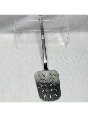 Le Creuset Stainless Steel Slotted Turner 14"  Spatula With Hook Handle
